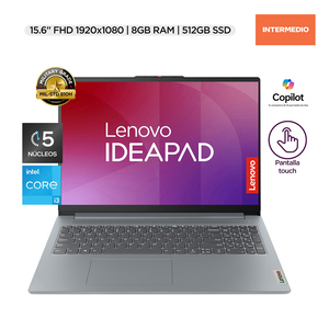 Laptop Lenovo IdeaPad Slim 3 Intel Core i3 Touchscreen 15.6 pulg. 512gb SSD 8gb