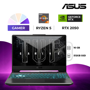 Laptop Gamer Asus TUF A15 NVIDIA GeForce RTX 2050 AMD Ryzen 5 15.6 pulgadas 512GB SSD 16GB RAM FA506NF-HN006W Negro Grafito
